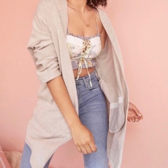 Anthropologie Sweaters - NWT Anthropologie Donni. Open Ribbed Slouchy Duster Cardigan w/ Pockets One Size
